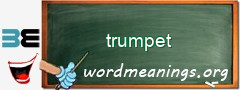 WordMeaning blackboard for trumpet